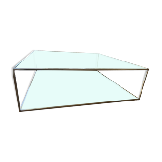 Table basse ampm verre laiton