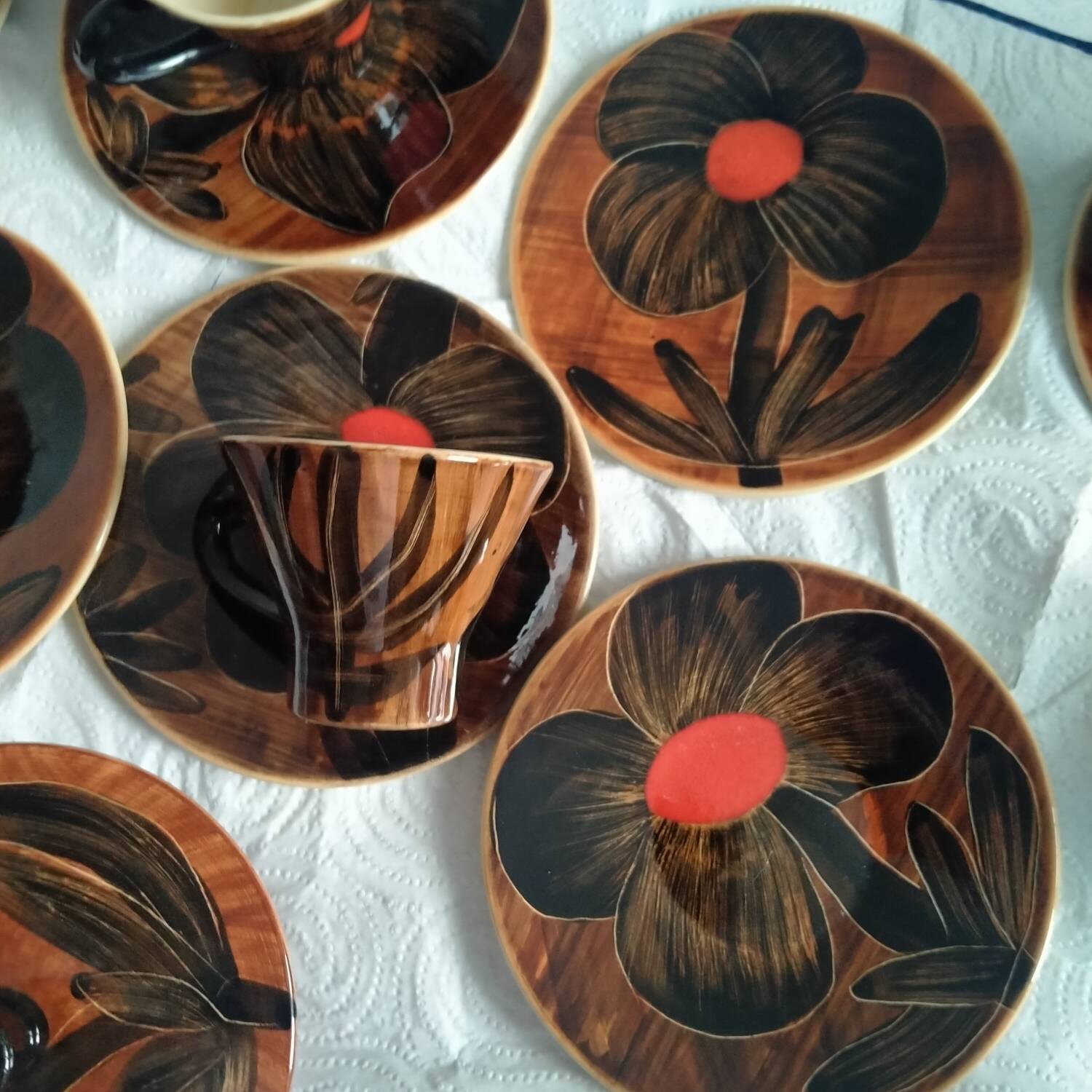 Ceramic coffee service Quimper Quercy