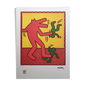 Lithographie originale en édition limitée Keith Haring des années 1990