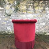 Red velvet toad chair