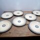 Sept  assiettes  plates de Sarregemines