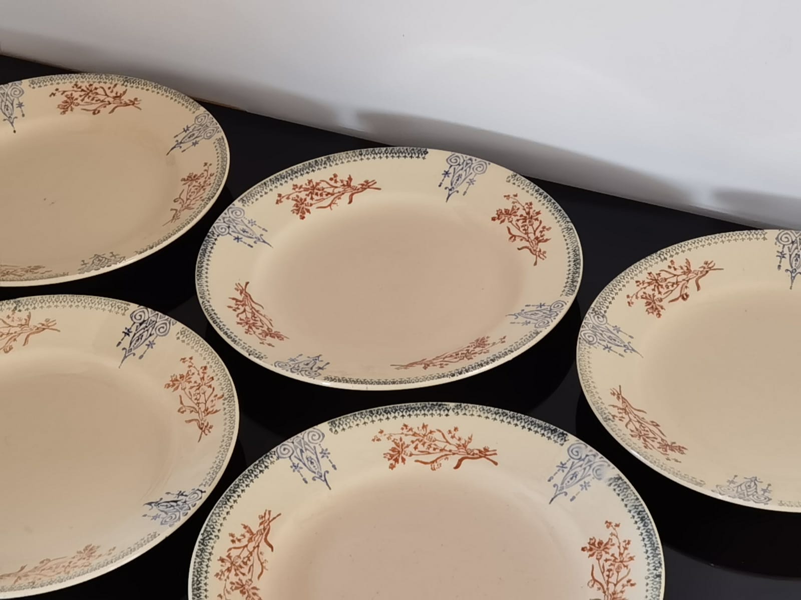 Set of semi-hollow plates Amandinoise St Amand vintage