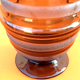 Vase design bobine style art déco verre teinté poli dépoli