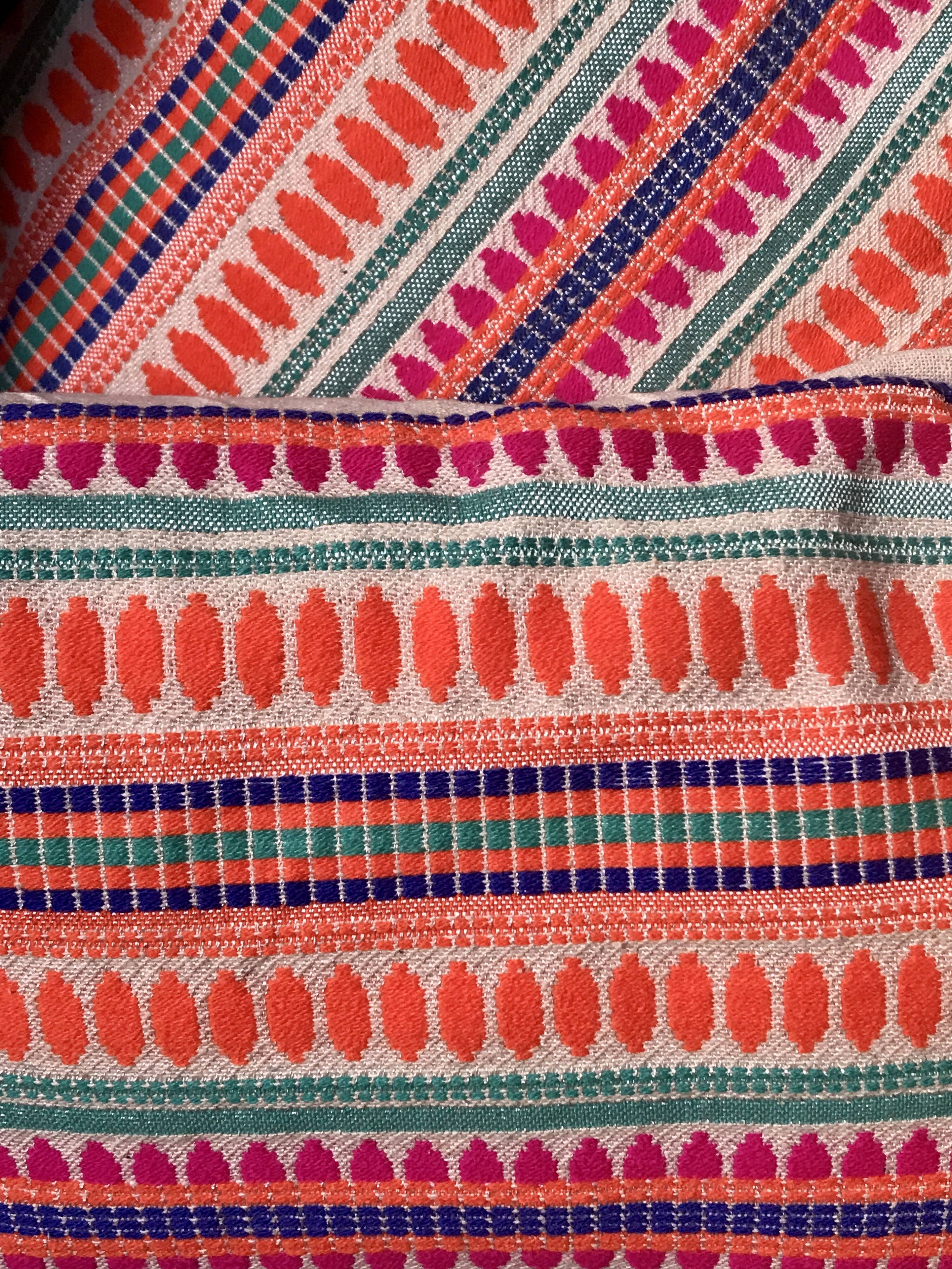 Bohemian multi-colored cushion