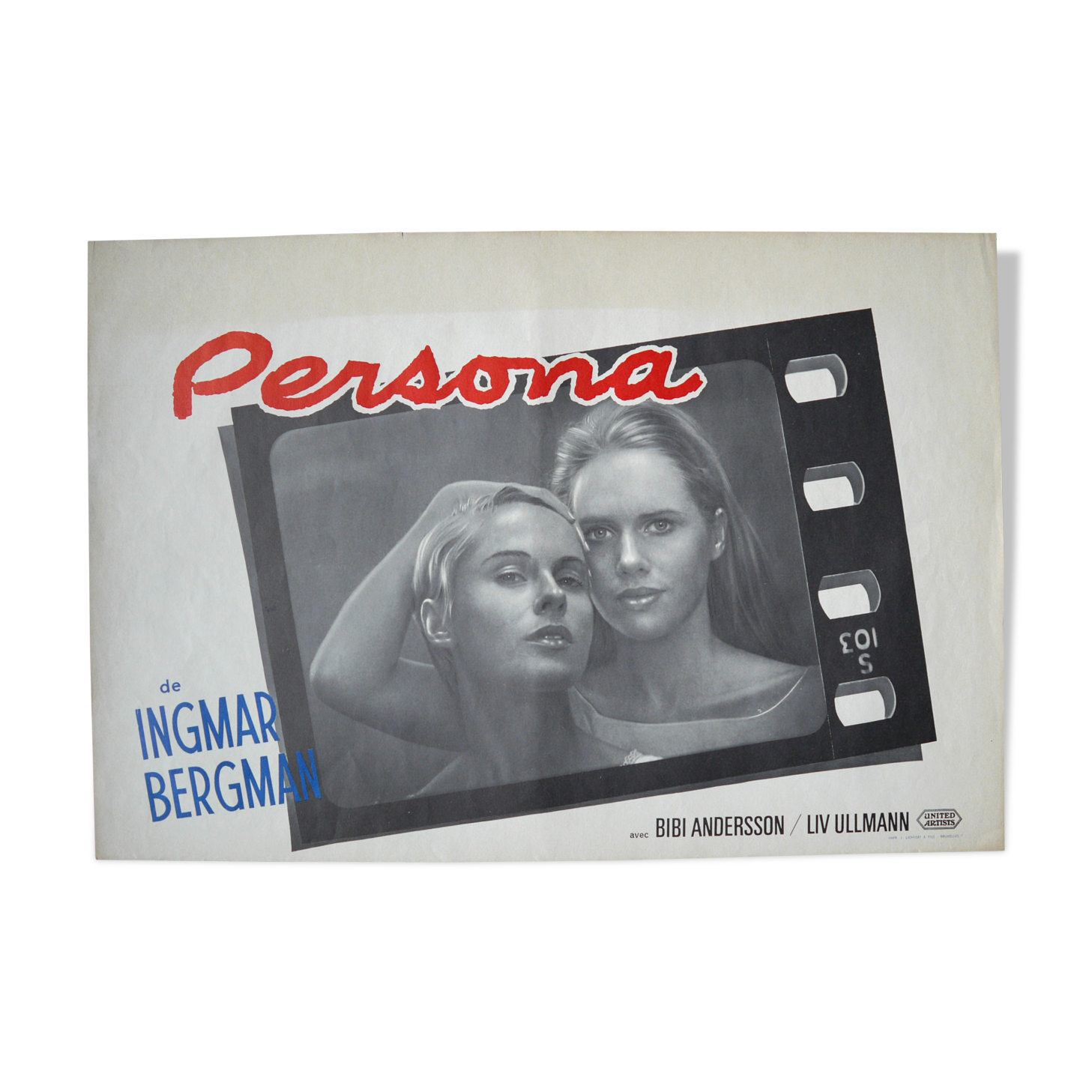 Original movie poster of Ingmar Bergman's Persona