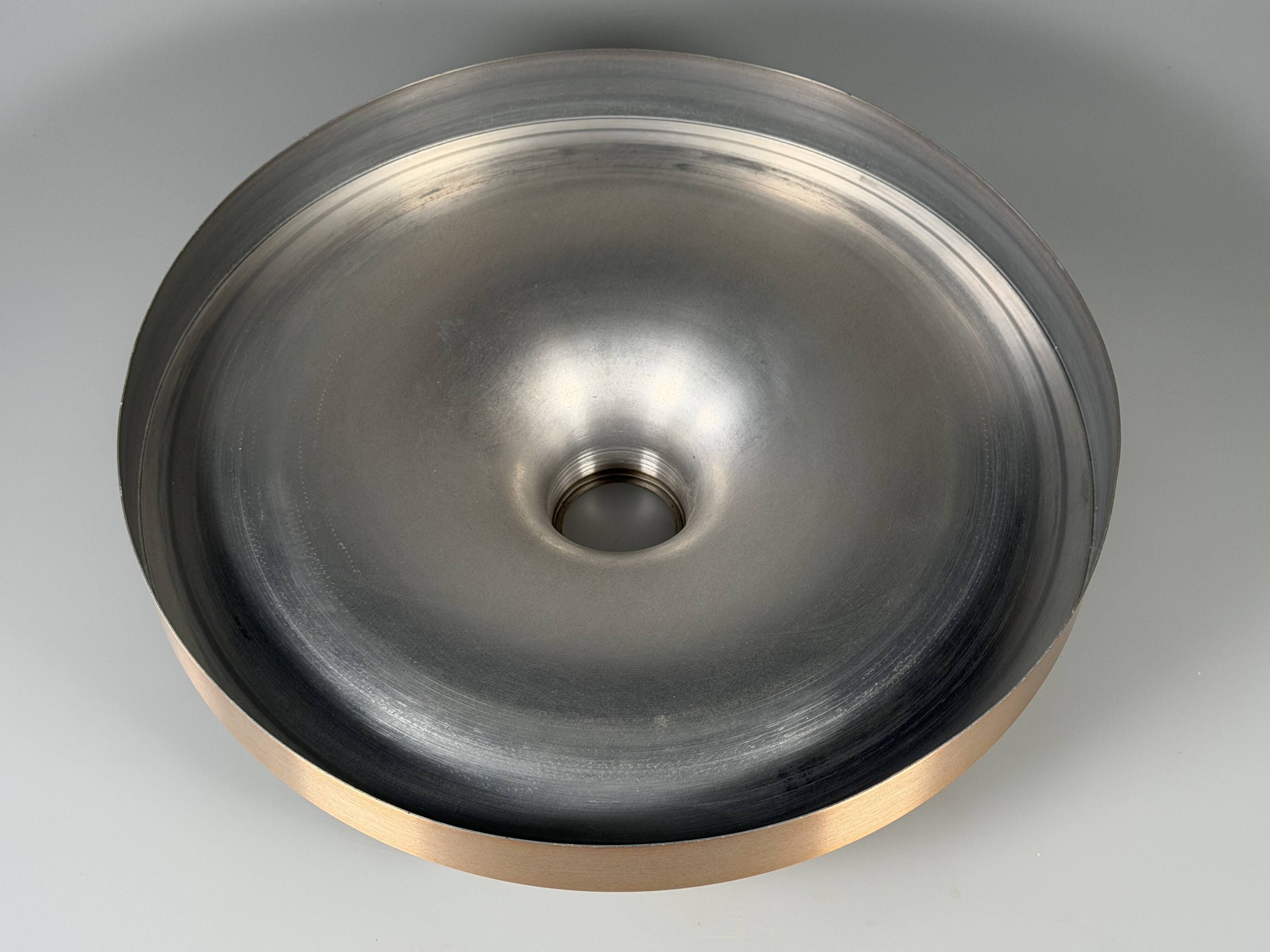 1960s 1970s Disc Wall Lamp by Teka Germany Space Age Design Aluminum Metal
