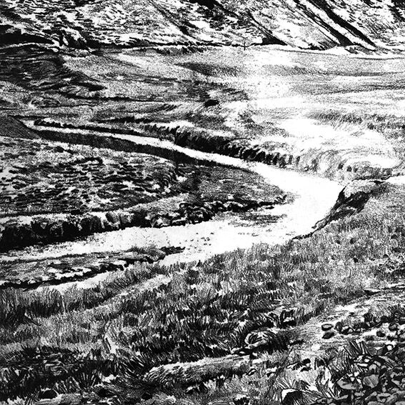 Original illustration back from Iceland