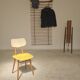 Yellow wooden chair TON Bystrice (Thonet) 1970