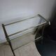 Mahogany and glass side table