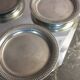 Set of 4 tin glass tops - Rose Tin