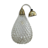 Suspension "goutte d'eau" verre pointe de diamant des années 50/60
