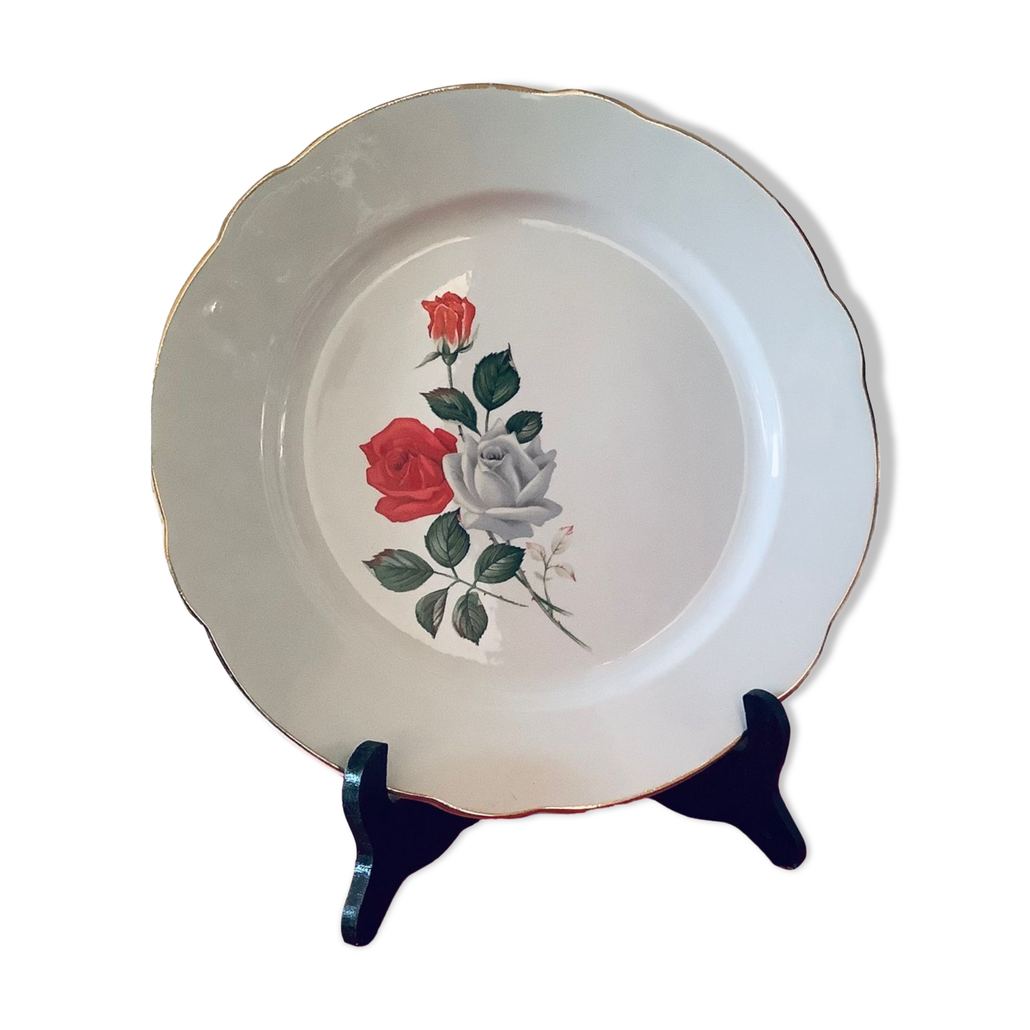 Round dish Luneville Menton collection
