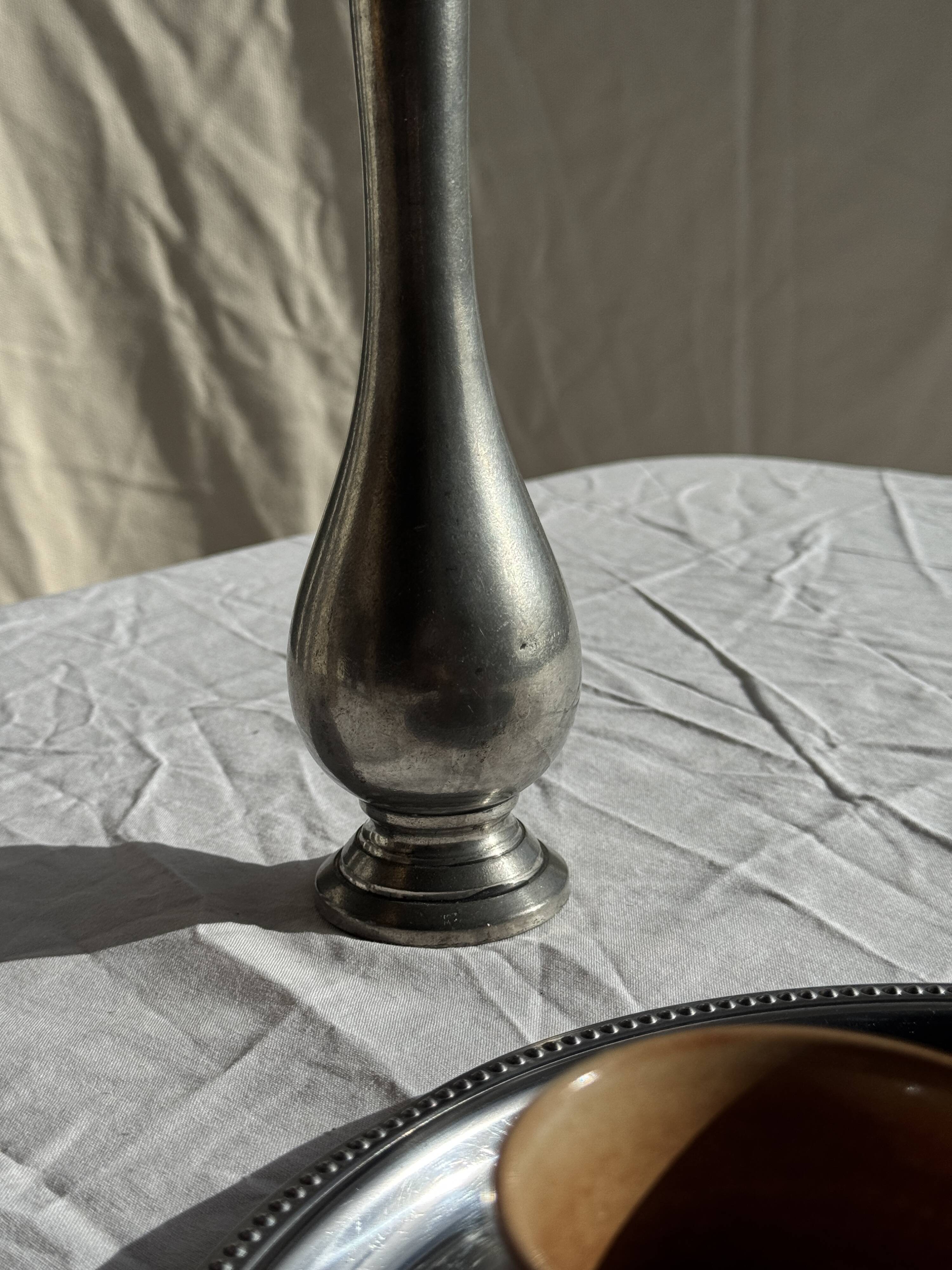 Vintage silver-plated floor vase