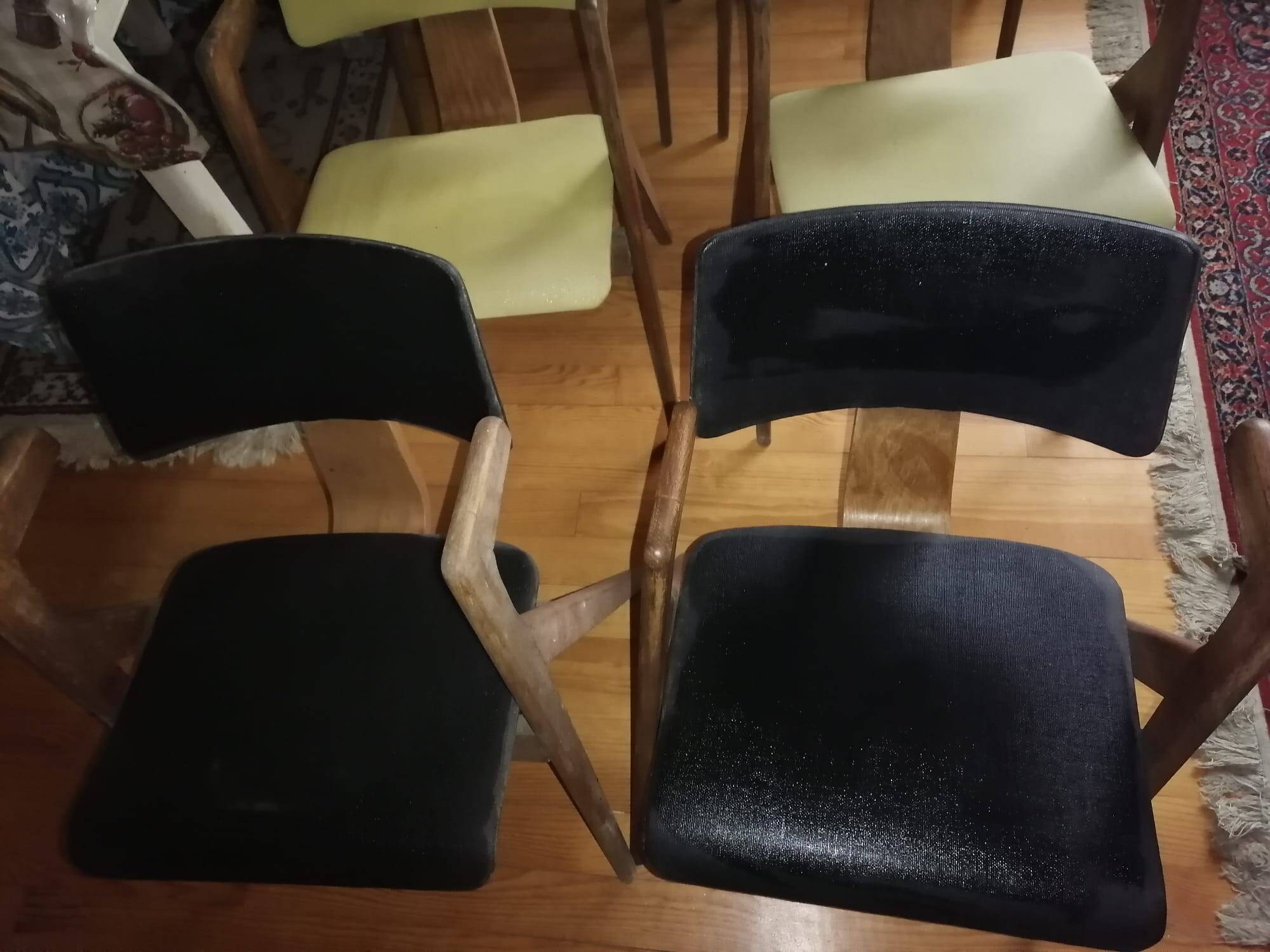 Set of 6 Hillestak Armchairs by designers Lucienne and Robin Day, Hill editions.