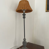 Vintage wood and metal lamp 1980.