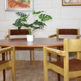 VINTAGE SCANDINAVIAN CHAIRS FURNITURE FABRIC AND WOOD 1960 SWEDEN 