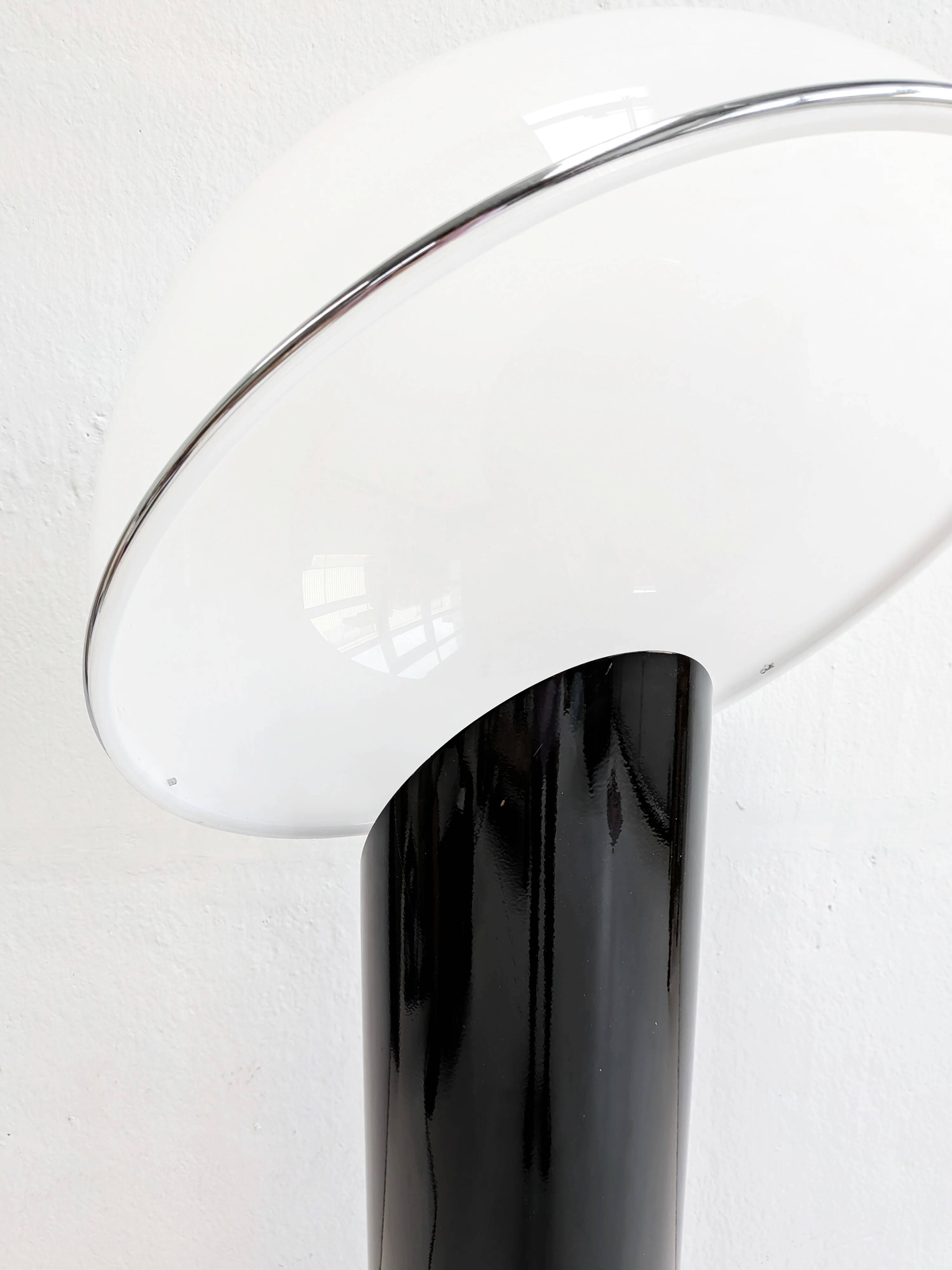 Black 'Ciot' floor lamp by Ennio Chiggio for Lumenform 1970s