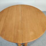 Beech dining table with extensions, 80s