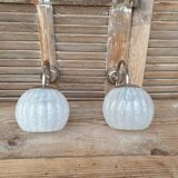 Antique Clichy glass wall lights