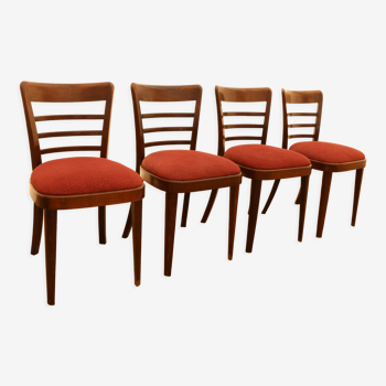 4 chaises Ton, Tchécoslovaquie, années 1950