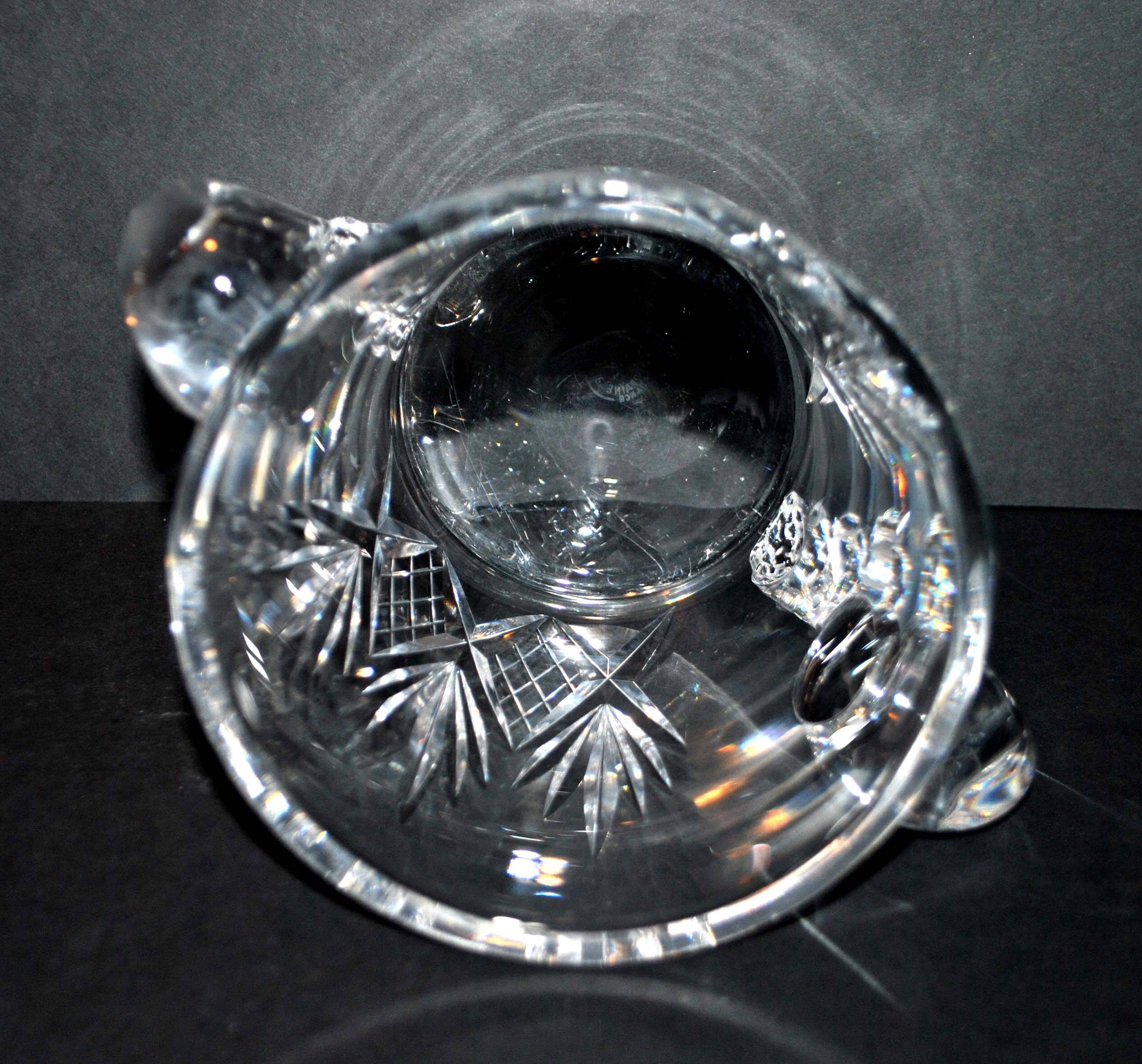 CRISTALLERIE LORRAINE LEMBERG Junon cut crystal ice bucket Chantilly style