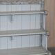 Large cascade shelf in solid oak, Late Victorian style.
