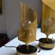 Paire de lampes métal perforé style Mategot années 50