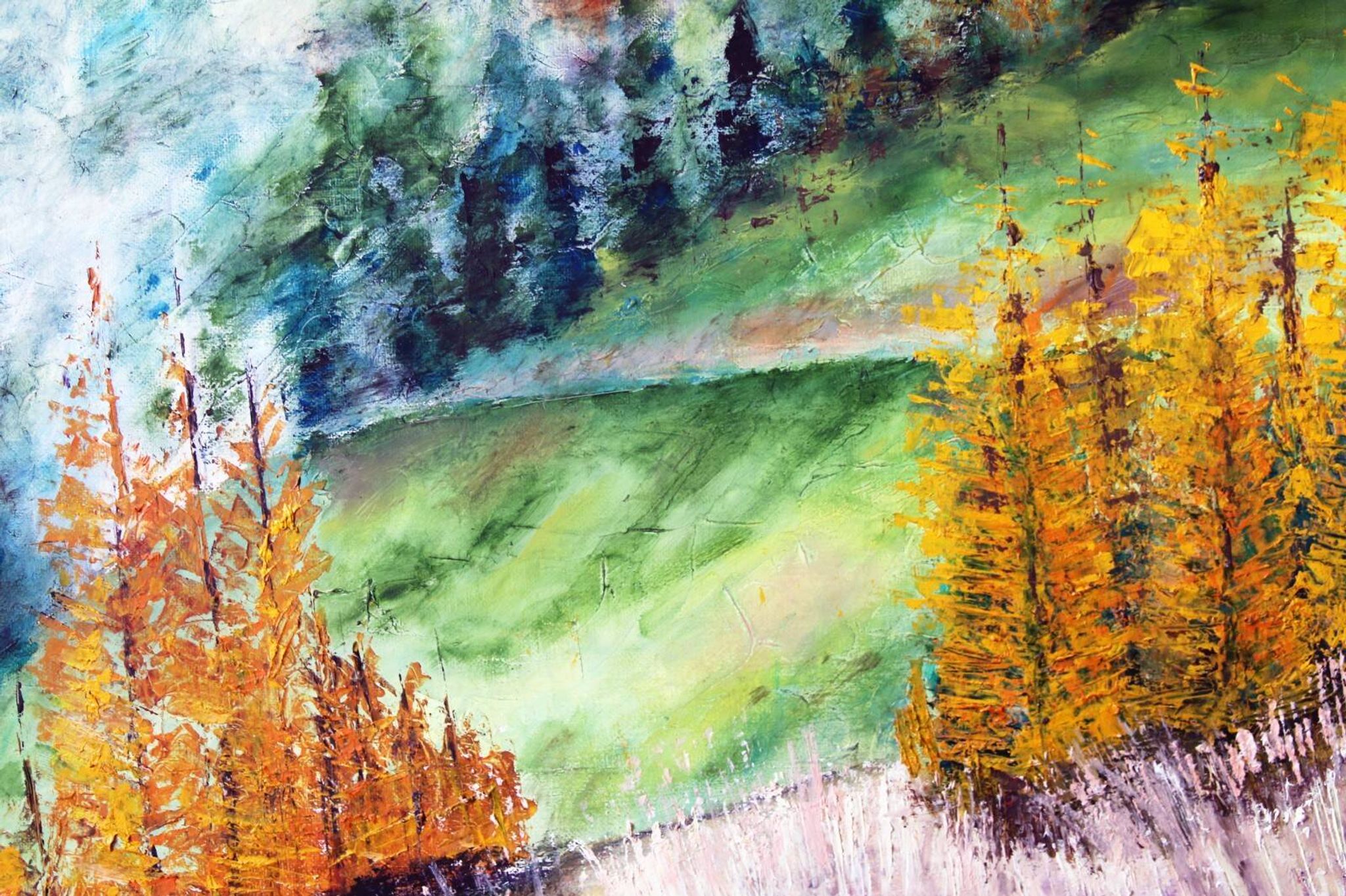 LOUIS DEL BIANCO born 1925 oil painting on canvas signed 73 x 100cm