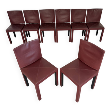 Lot de 8 chaises Arcadia design Paolo Piva B&B Italia année 80