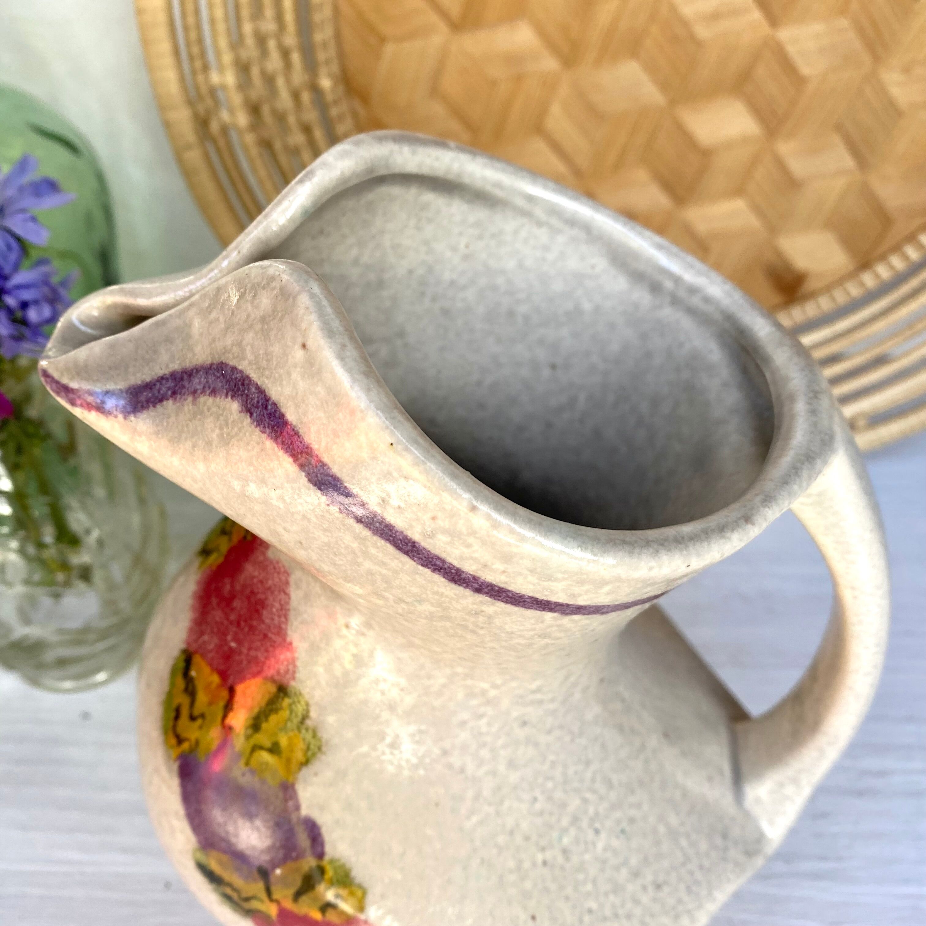 Vintage ceramic pitcher from Pornic Ninon