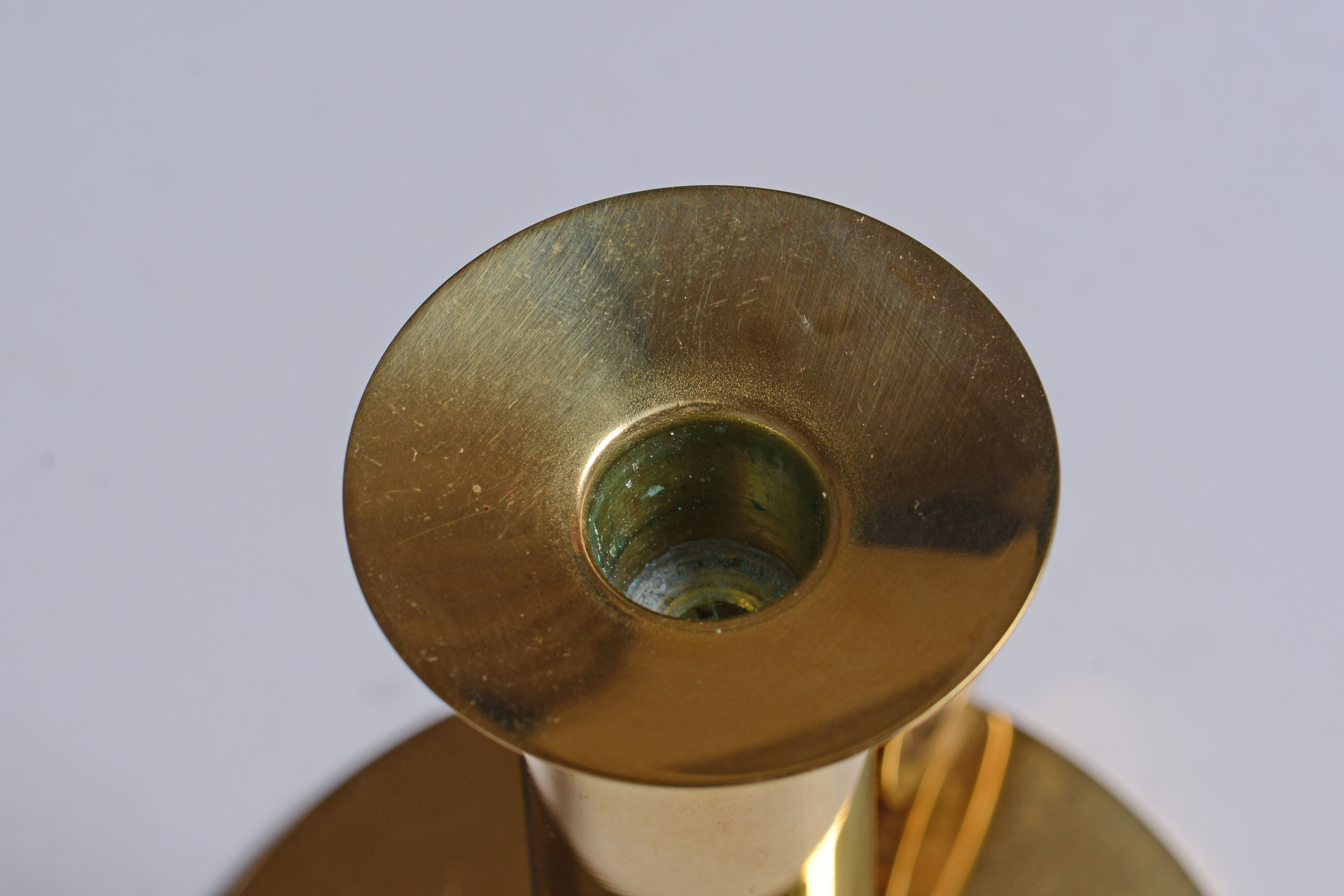Solid brass candlestick by Sigurd Persson Sweden around 1960