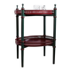 Wooden serving trolley with removable trays