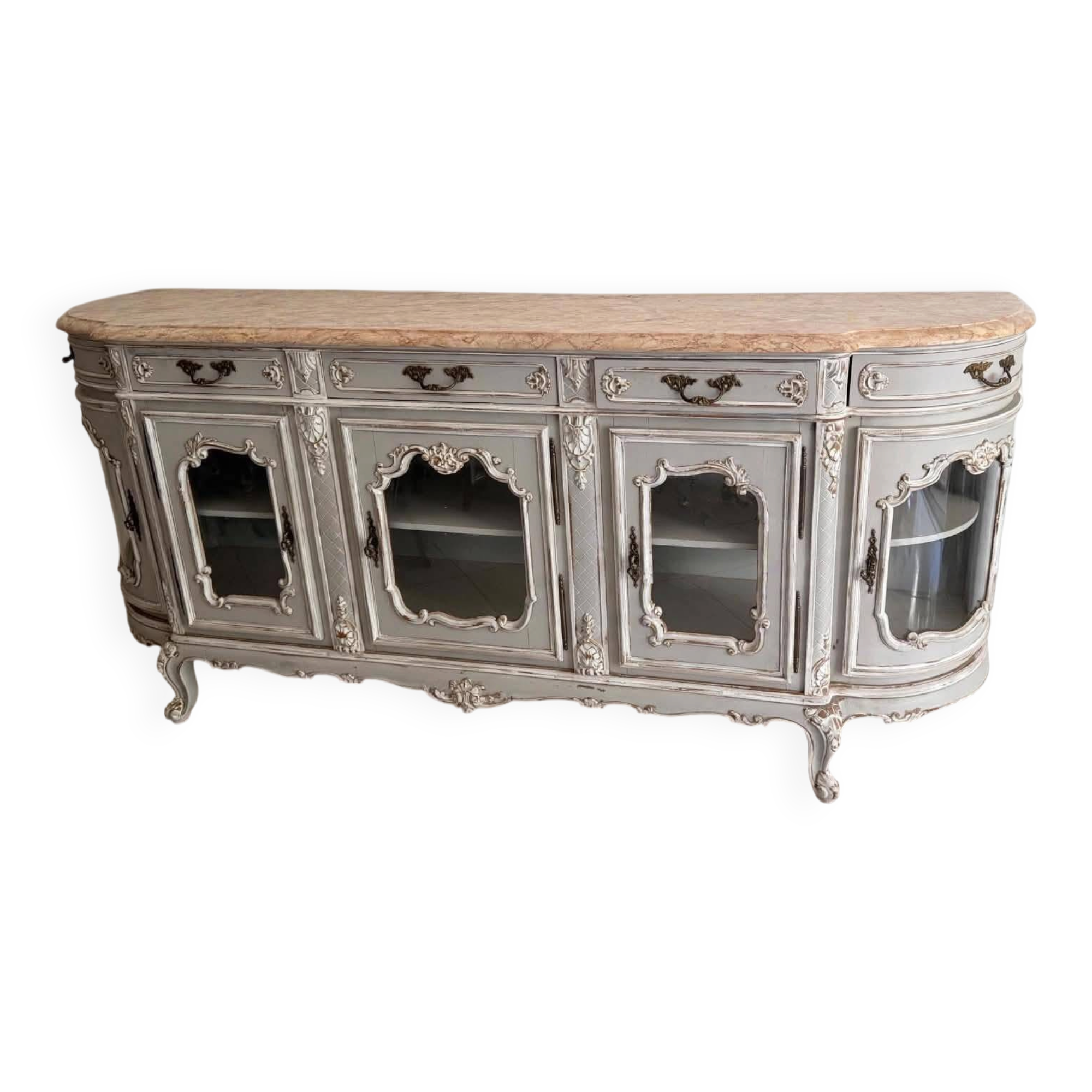 buffet enfilade ancien au style Louis XV