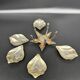 metal flower with removable petals 1970s