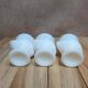 Lot de 3 coquetiers poule Arcopal blanc vintage
