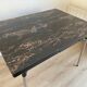 Extendable table + 4 marbled formica chairs