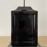Vintage black ceramic lamp base 1980