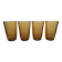 set of 4 amber yellow glasses from the 70s, signed France