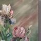 Les iris, huile au couteau signée