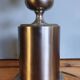 Lampe de table "Œuf" vintage en métal brossé style Maison Barbier