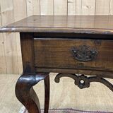 18th century English rustic console in chestnut and cherry