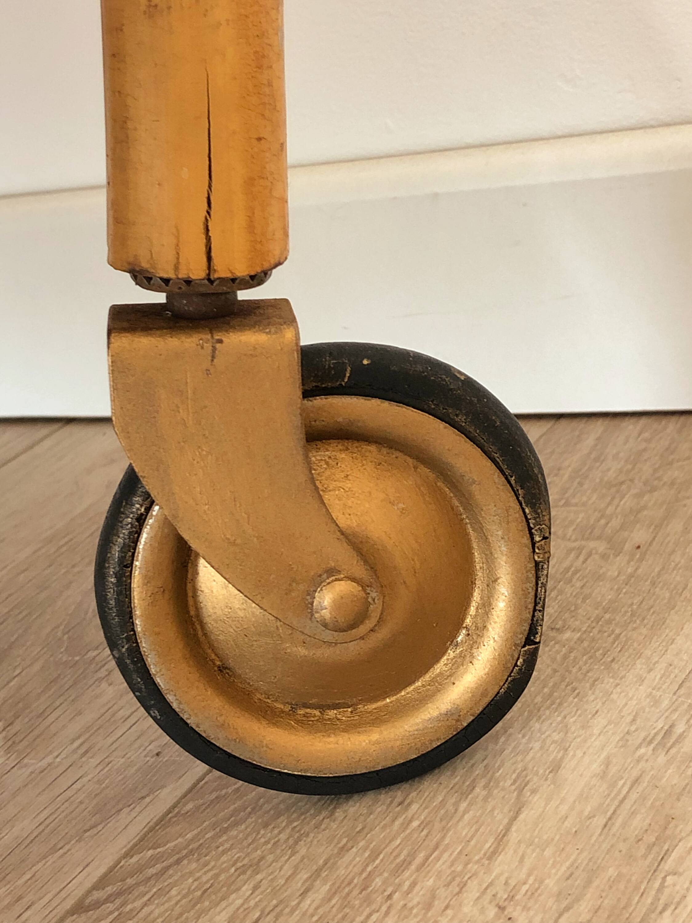 1960s/70s rattan rolling bar/serving cart