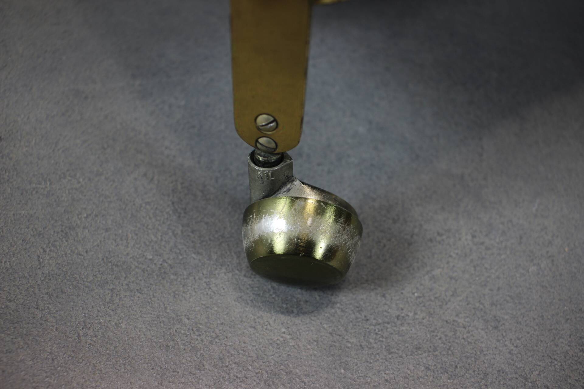 Brass service dessert set with black glass, Germany, 1970s