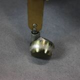 Brass service dessert set with black glass, Germany, 1970s