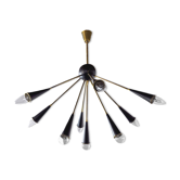 Lustre Spoutnik 9 bras, Italie, 1960