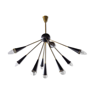 Sputnik 9-armed lustre, Italy, 1960