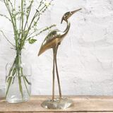 Heron en laiton doré
