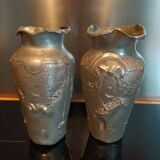 Art nouveau vases signed Ermenault