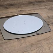 White glass and smoked glass mirror Italy
