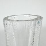 Vase Art Déco en verre taillé à facettes